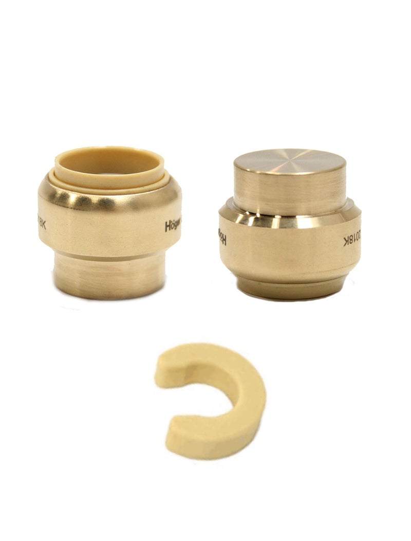 EFIELD (Pack of 2) EFIELD 3/4 Inch Plug End Cap Push-Fit Fitting to Connect Pex, Copper, CPVC With A Disconnect Clip-2 Pieces,(PF098) - Image 1